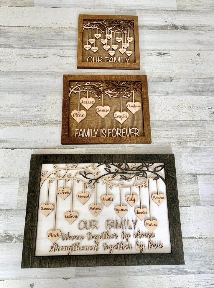 Personalized Family Tree Sign