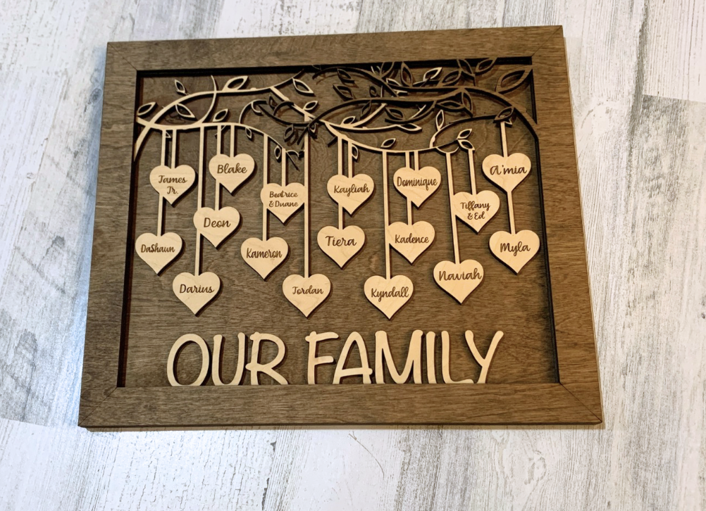 Personalized Family Tree Sign