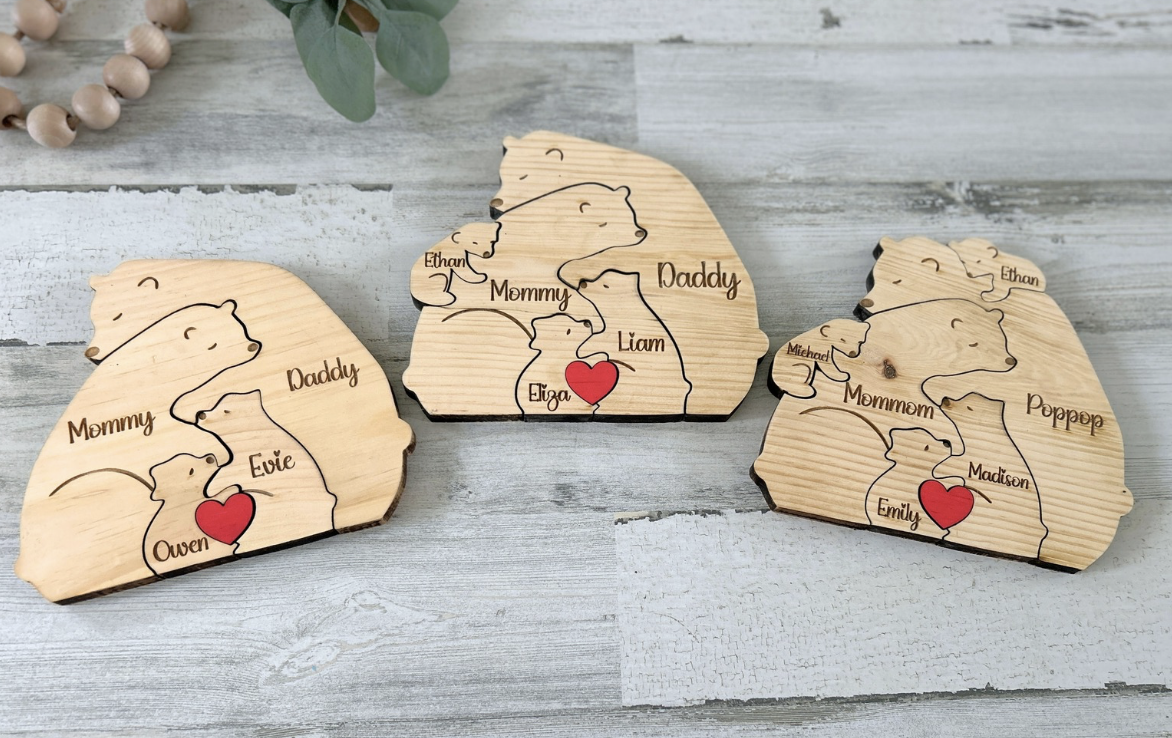Wooden Bear Family Puzzle
