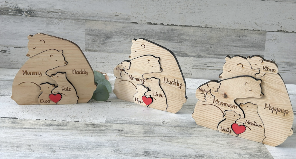 Wooden Bear Family Puzzle