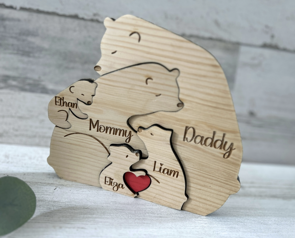 Wooden Bear Family Puzzle
