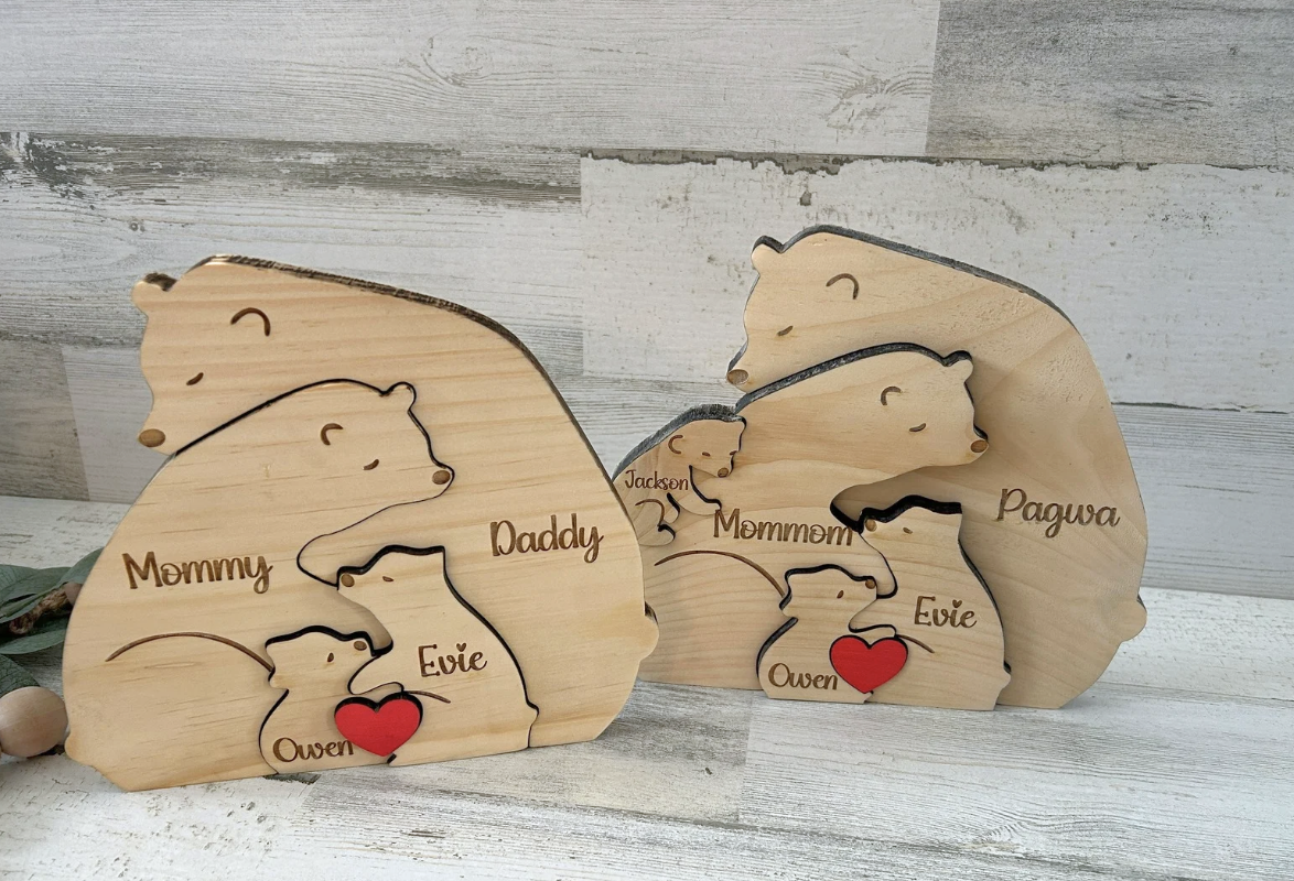 Wooden Bear Family Puzzle