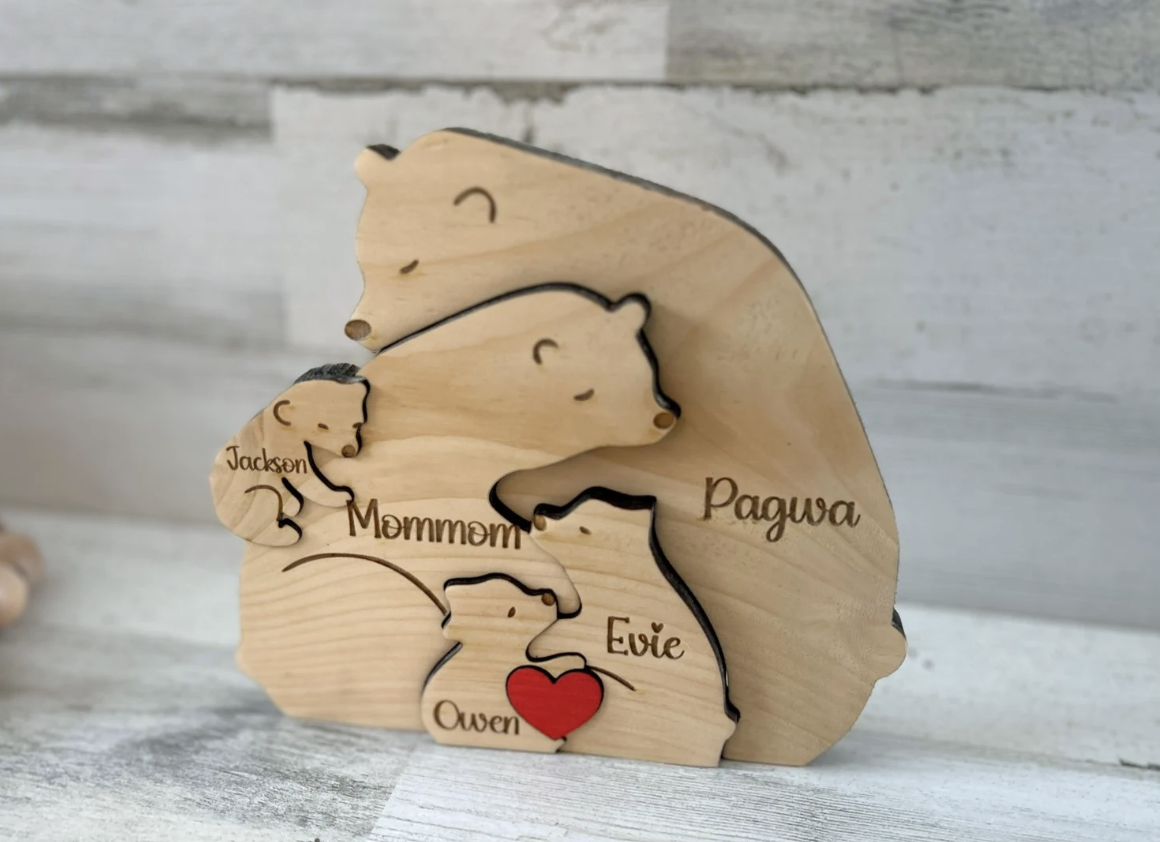 Wooden Bear Family Puzzle