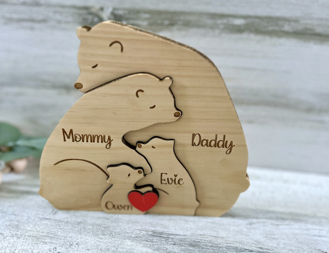 Wooden Bear Family Puzzle