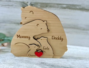 Wooden Bear Family Puzzle