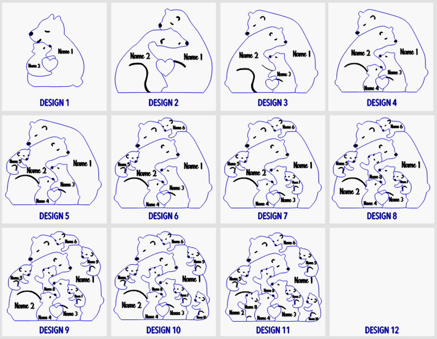 Wooden Bear Family Puzzle