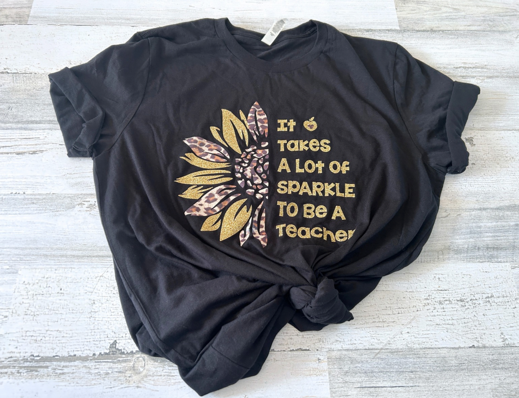 Sunflower Sparkle Teacher Shirt