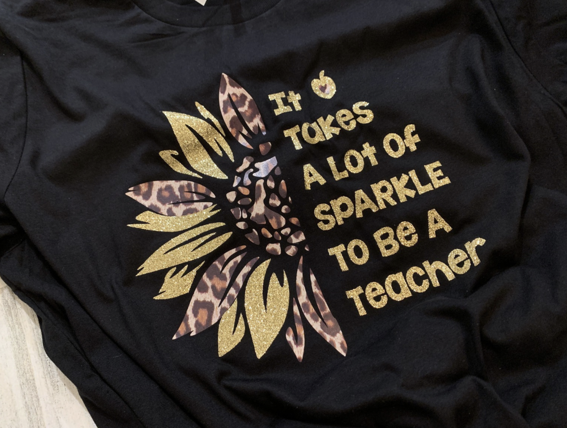 Sunflower Sparkle Teacher Shirt