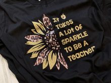Load image into Gallery viewer, Sunflower Sparkle Teacher Shirt
