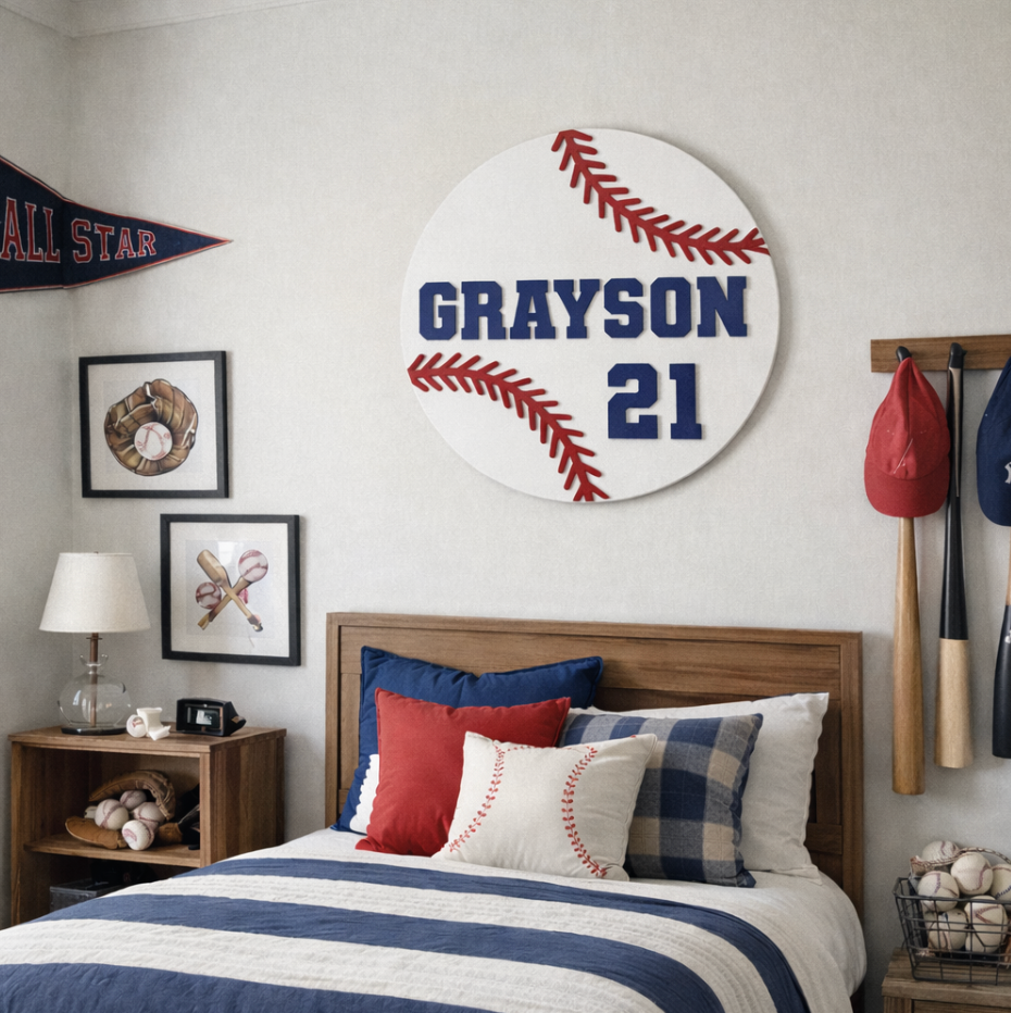 Personalized Baseball Sign