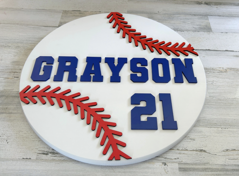 Personalized Baseball Sign