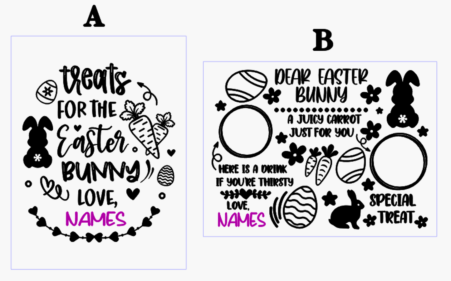 Personalized Easter Bunny Treat Board