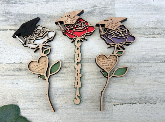 Personalized Graduation Forever Rose