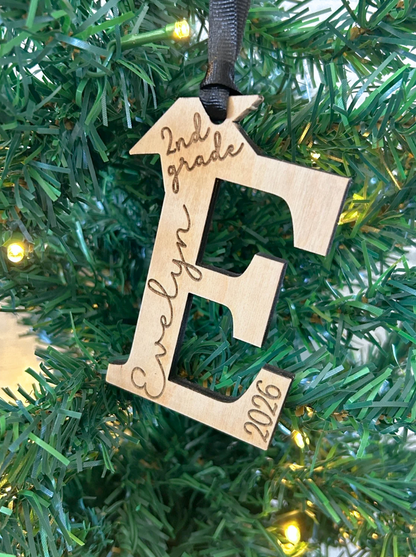Personalized Graduation Initial Ornament