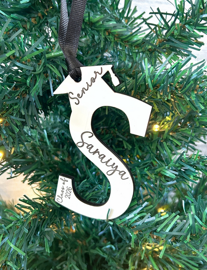 Personalized Graduation Initial Ornament