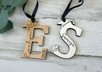 Personalized Graduation Initial Ornament