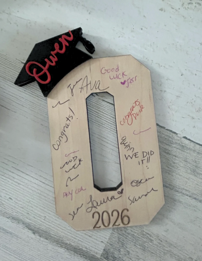 Personalized Graduation Initial / Signature Keepsake Sign