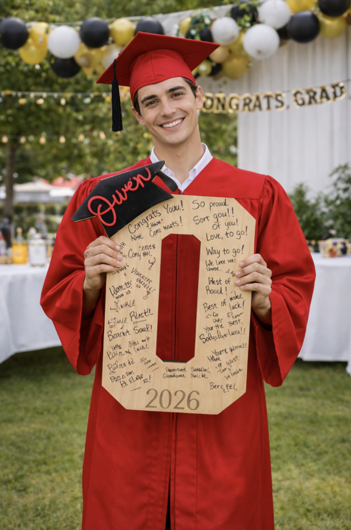 Personalized Graduation Initial / Signature Keepsake Sign