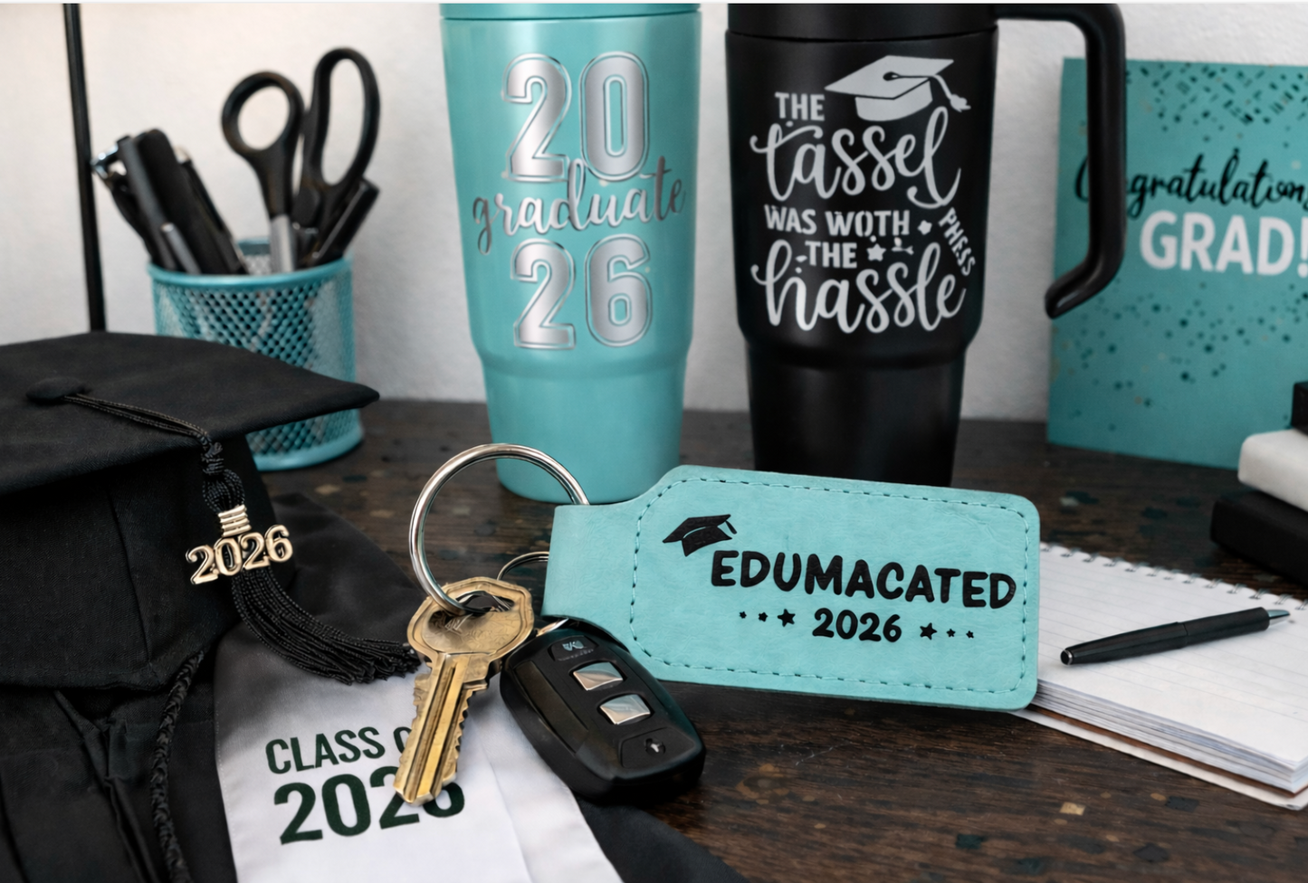 Personalized Leatherette keychain