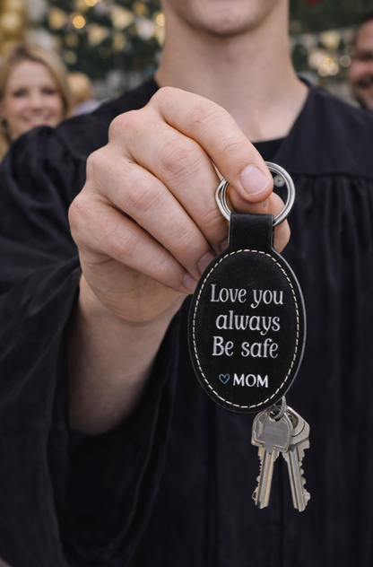Personalized Graduation Leatherette Keychain
