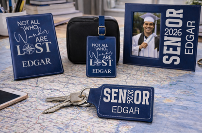 Personalized Graduation Leatherette Keychain