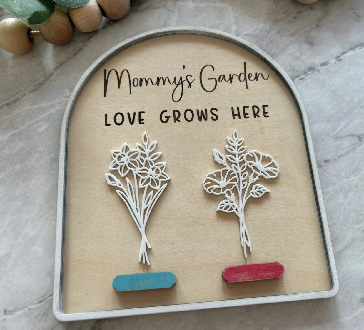Flower Garden Birth Month Flowers Sign