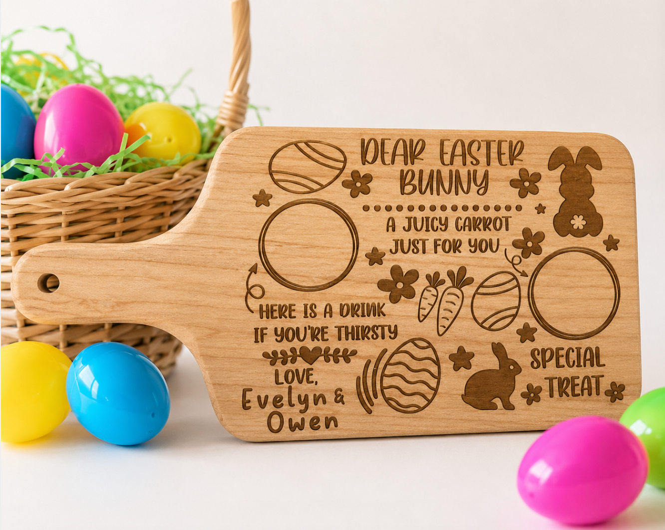 Personalized Easter Bunny Treat Board