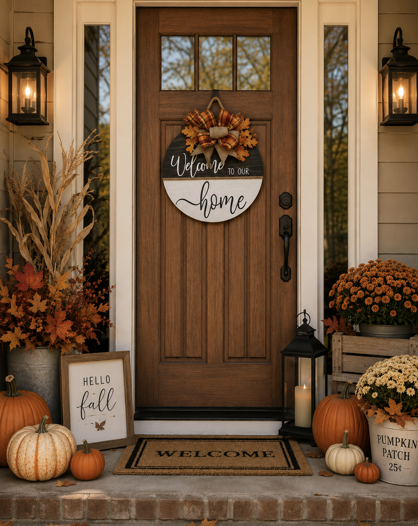 Welcome to Our Home Rustic Door Sign