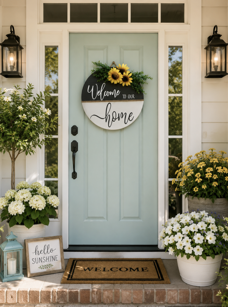 Welcome to Our Home Rustic Door Sign