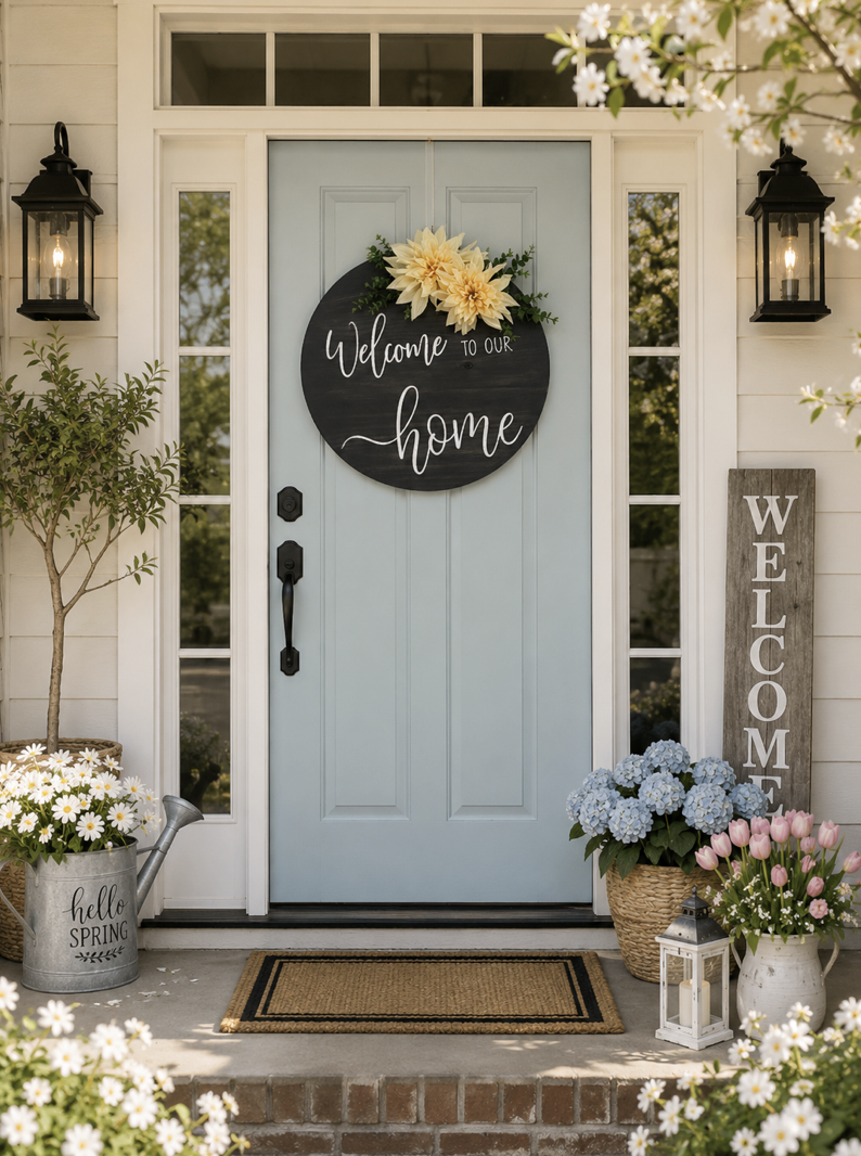 Welcome to Our Home Rustic Door Sign