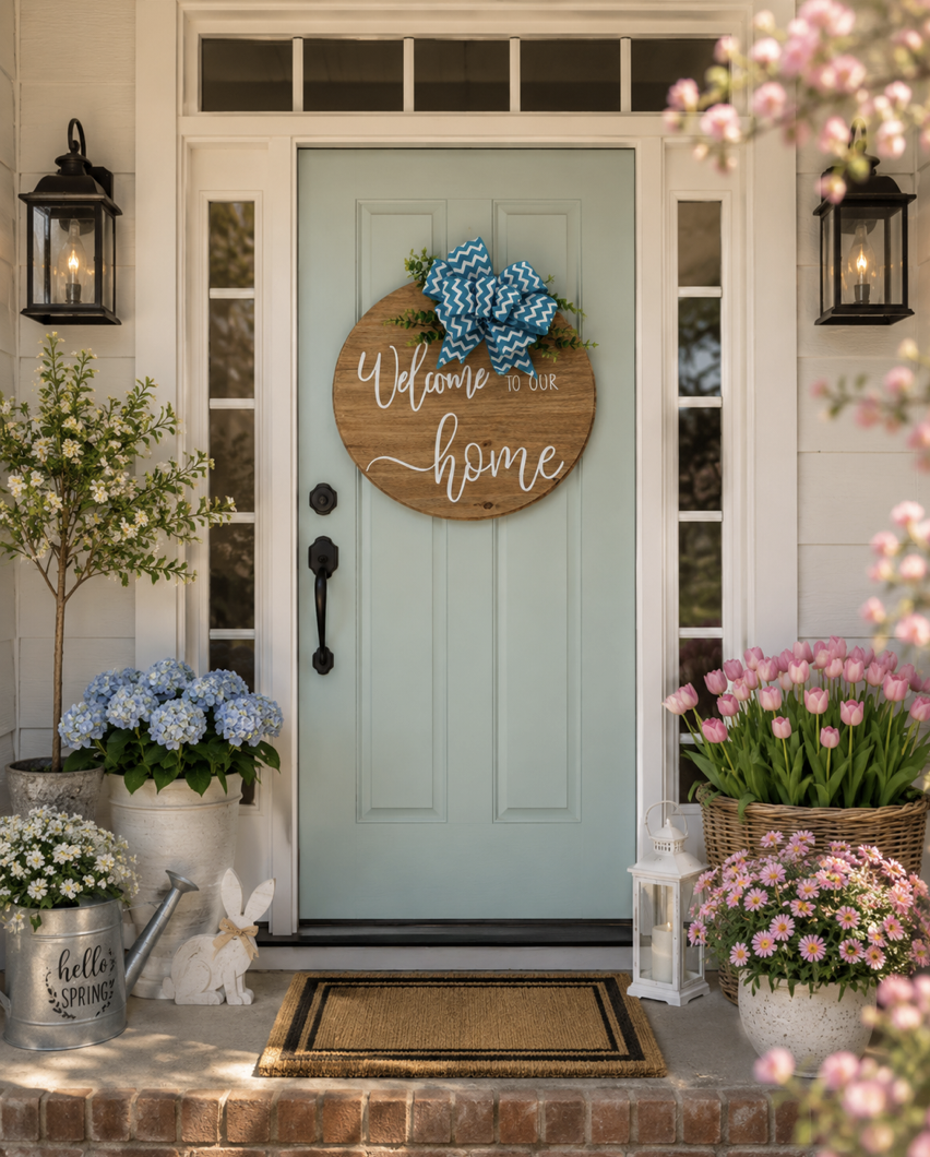 Welcome to Our Home Rustic Door Sign