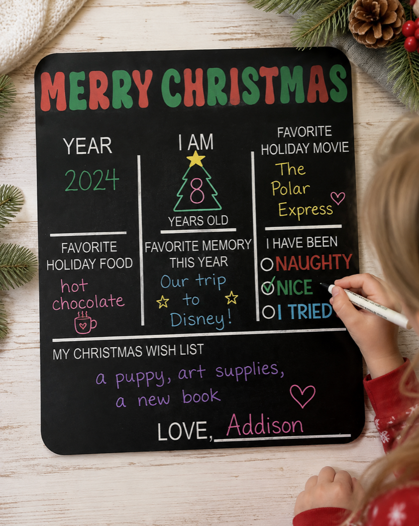 Christmas About Me Memory Board
