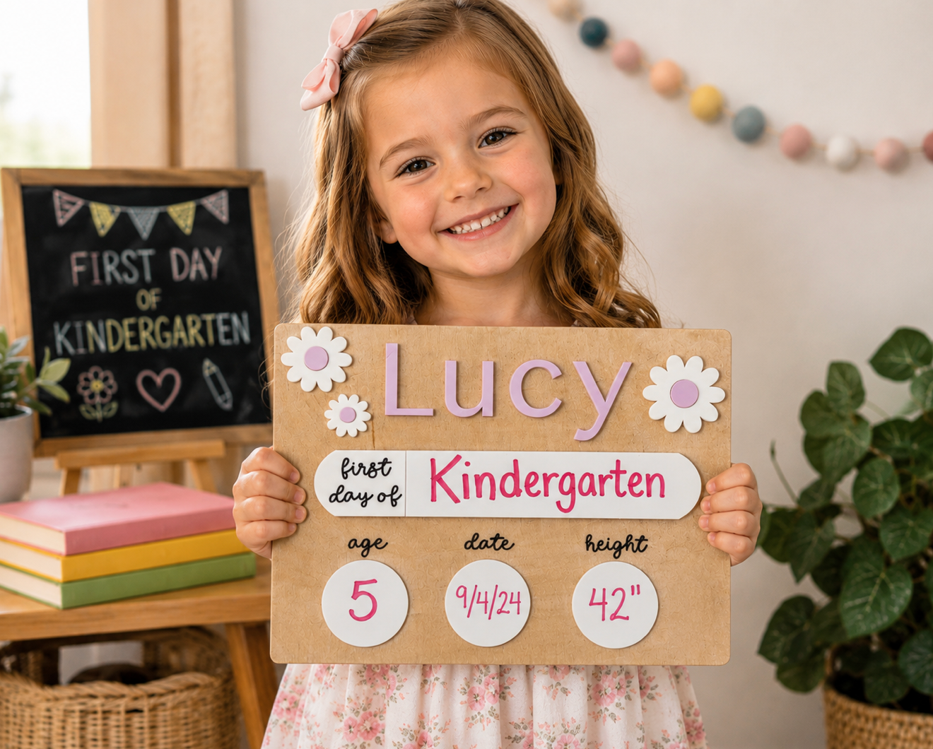 Personalized First & Last Day of School Sign