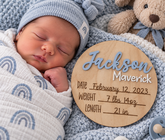 Personalized Baby Birth Announcement Sign