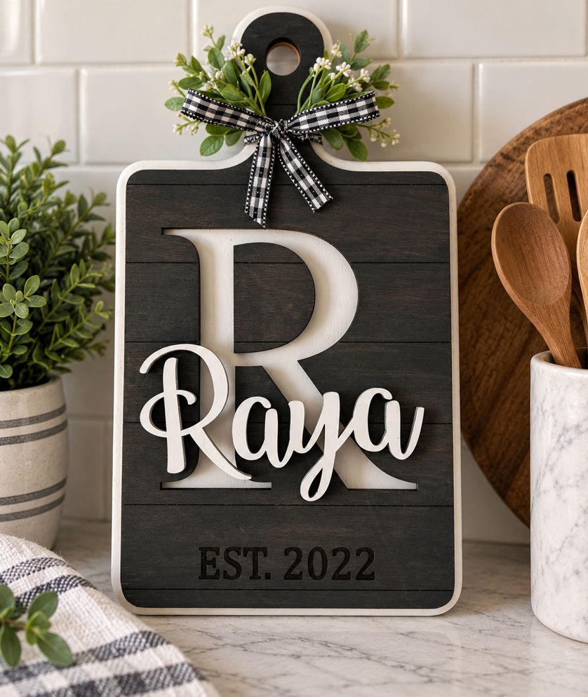 Personalized Family Name Farmhouse Sign