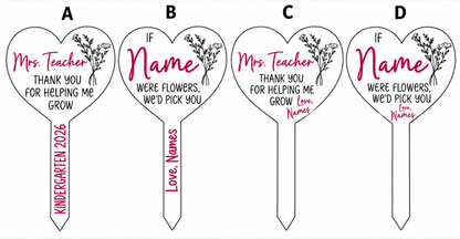 Personalized Plant Stake | Teacher & Mother's Day Gift