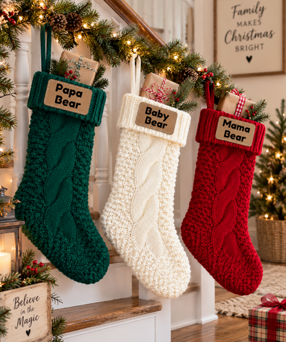 Personalized Chunky Knit Christmas Stockings
