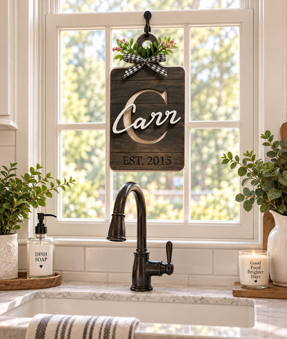 Personalized Family Name Farmhouse Sign