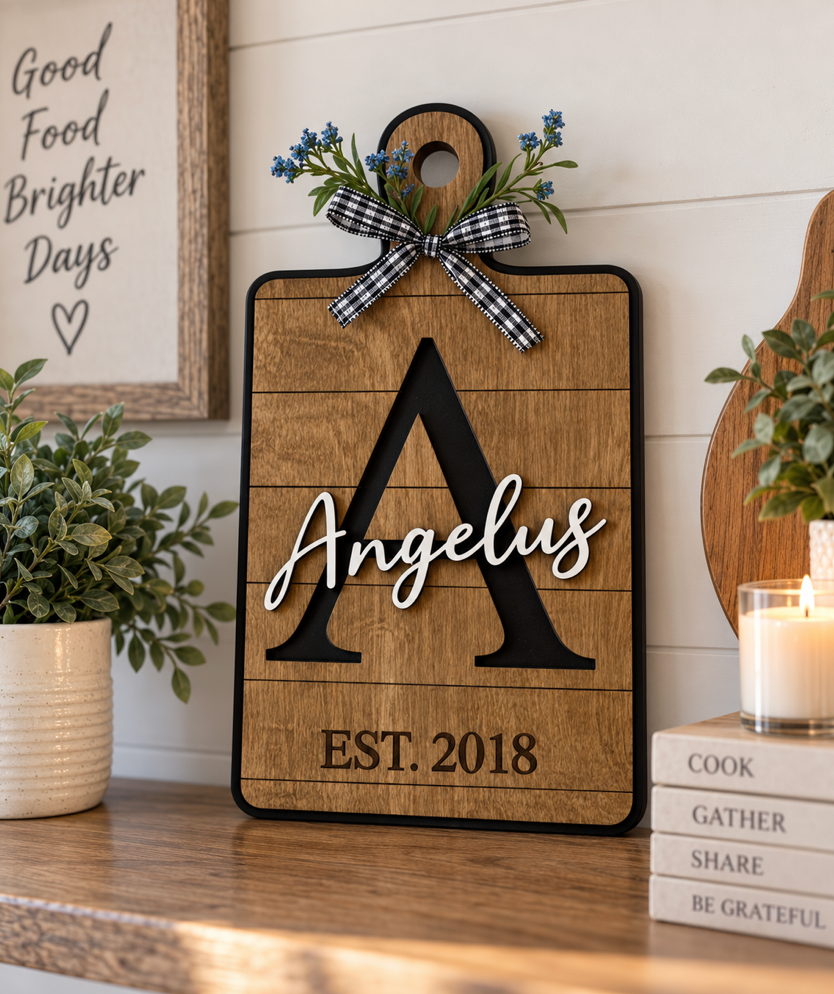 Personalized Family Name Farmhouse Sign