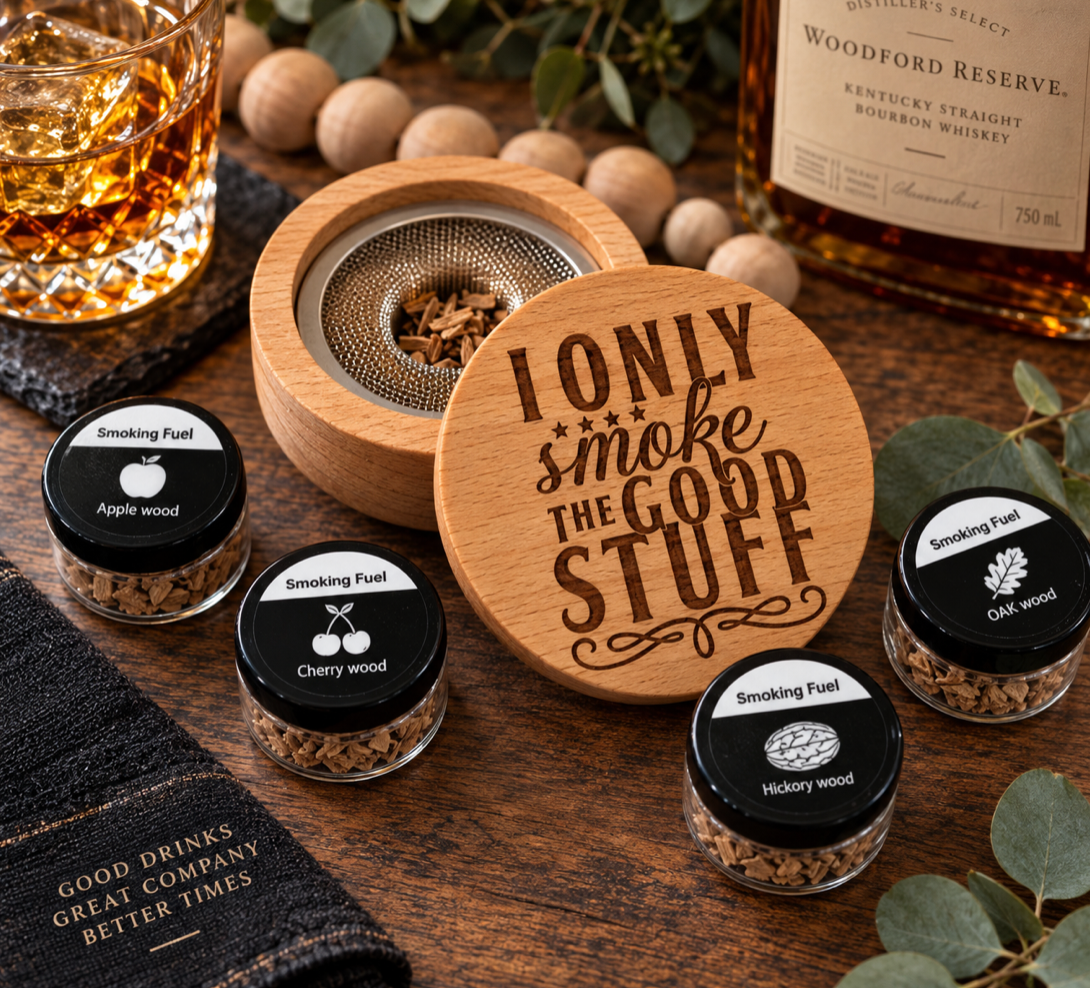 Personalized Cocktail Smoker Kit | Engraved Whiskey & Bourbon Smoker Gift