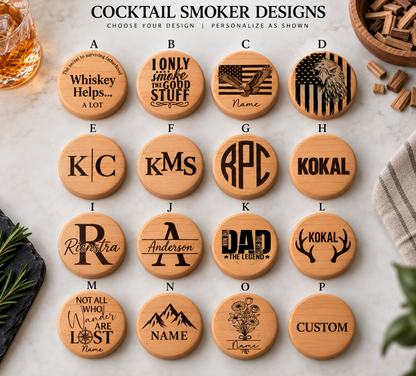 Personalized Cocktail Smoker Kit | Engraved Whiskey & Bourbon Smoker Gift