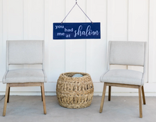 Load image into Gallery viewer, Reversible Rustic Wood Hanukkah Sign
