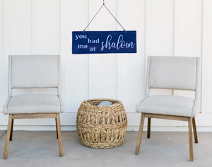 Reversible Rustic Wood Hanukkah Sign