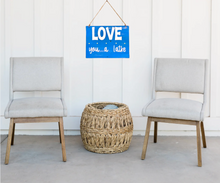 Load image into Gallery viewer, Reversible Rustic Love and Light/Latke Hanukkah Sign
