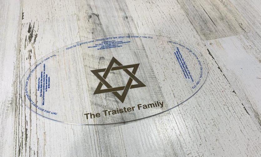 Hanukkah Blessings Menorah Drip Tray