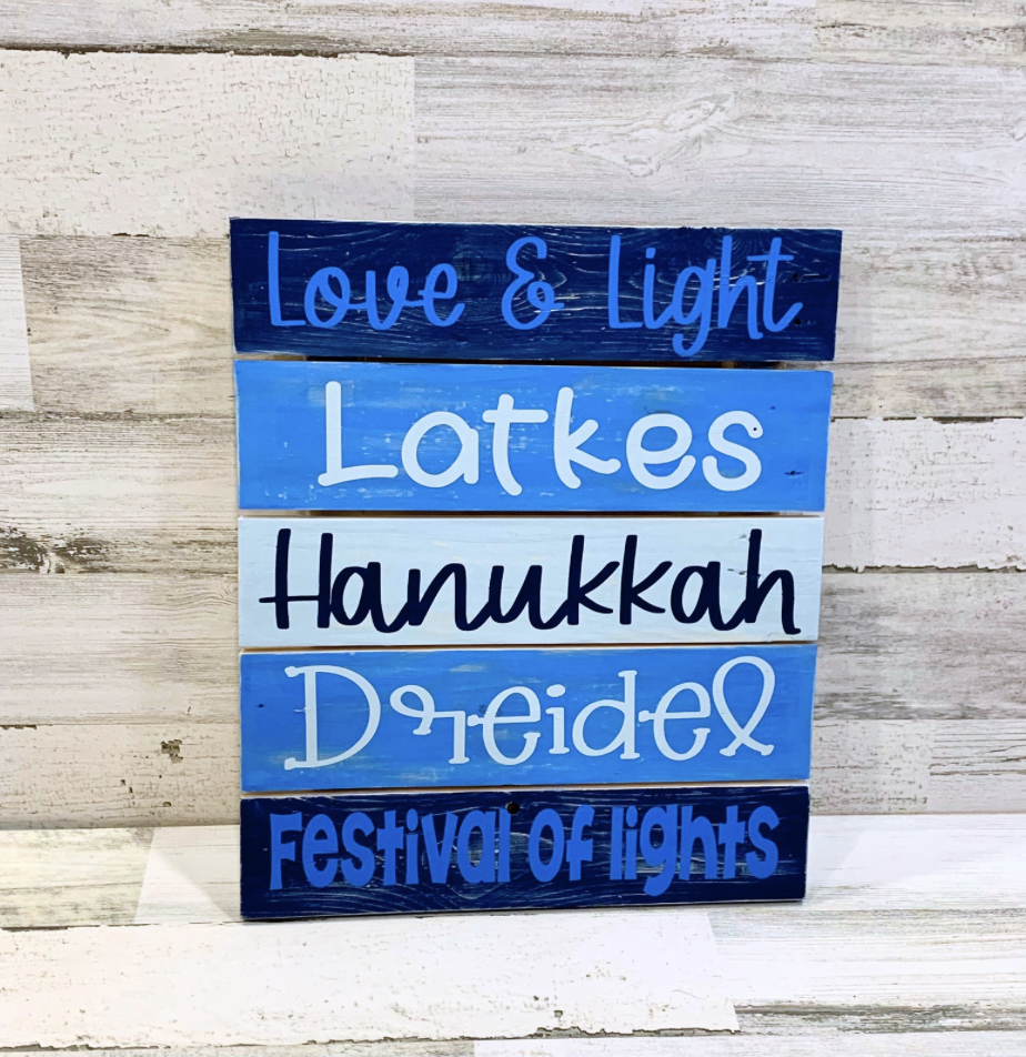 Hanukkah Rustic Pallet Sign