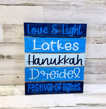 Load image into Gallery viewer, Hanukkah Rustic Pallet Sign
