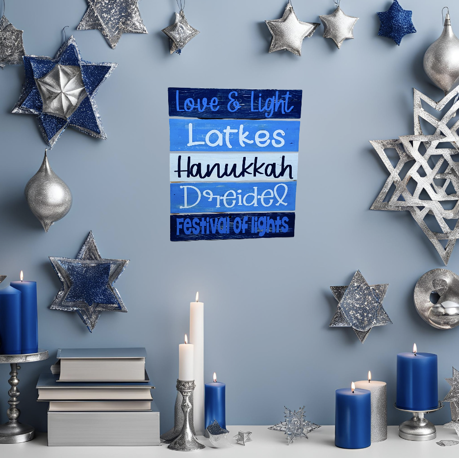 Hanukkah Rustic Pallet Sign