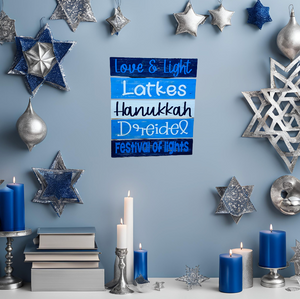 Hanukkah Rustic Pallet Sign