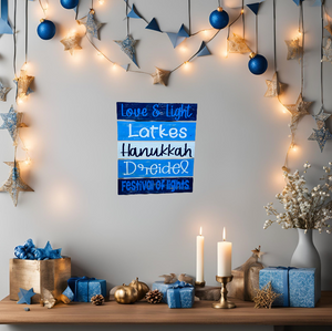 Hanukkah Rustic Pallet Sign